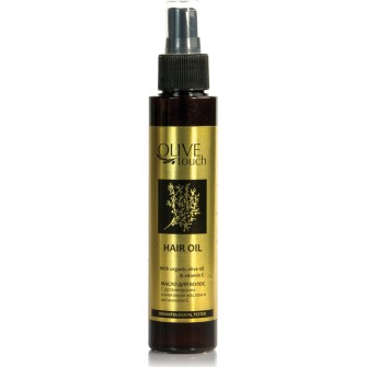 Olive Touch Hair Oil with organic Olive Oil and vitamin E before shampooing