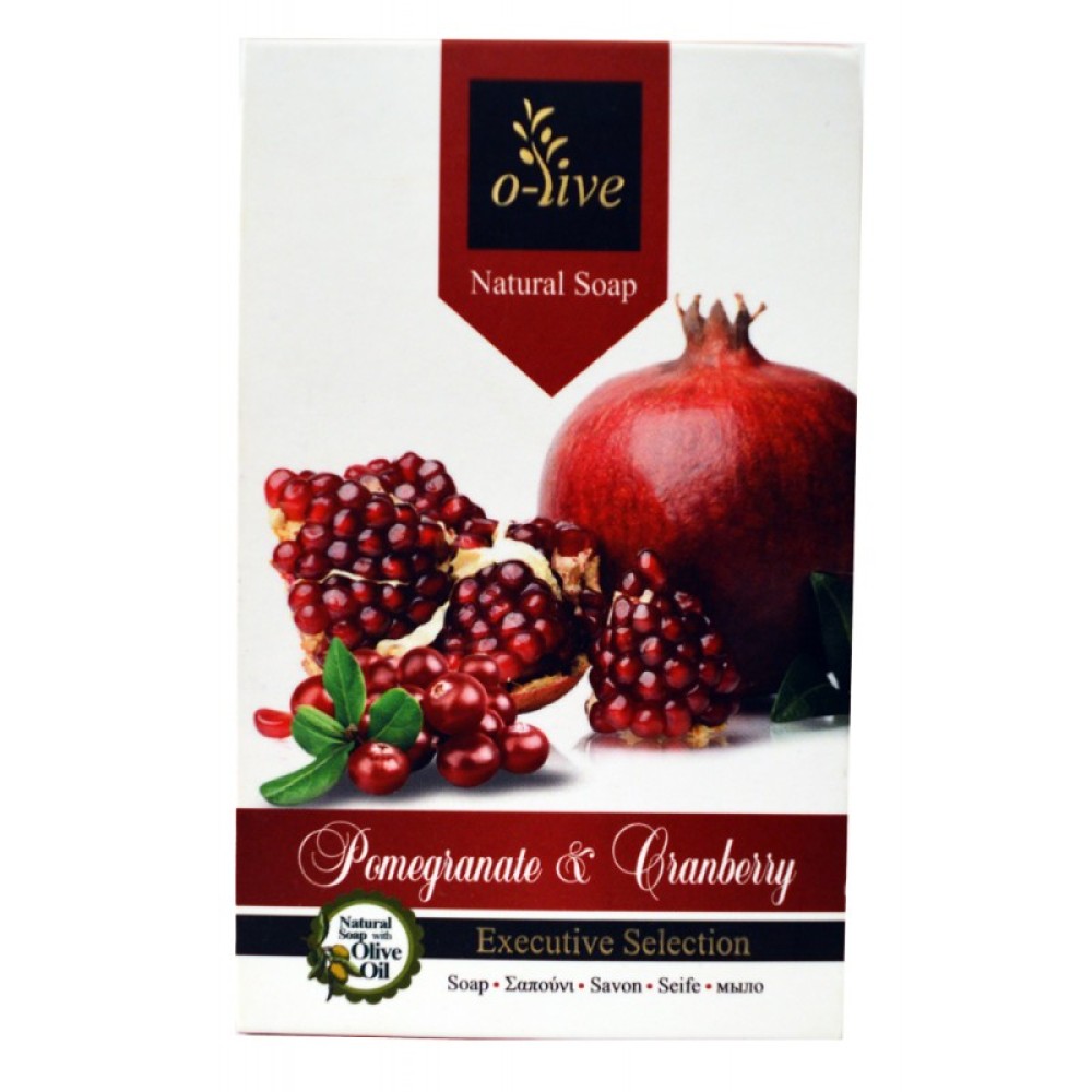 O-live Pomegranate and cranberry soap with extra virgin olive oil O-live Pomegranate and cranberry soap with extra virgin olive oil