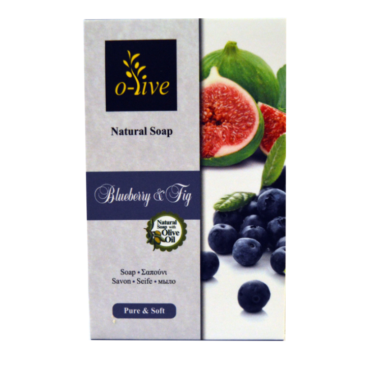 O-live Bilberry and fig soap with extra virgin olive oil